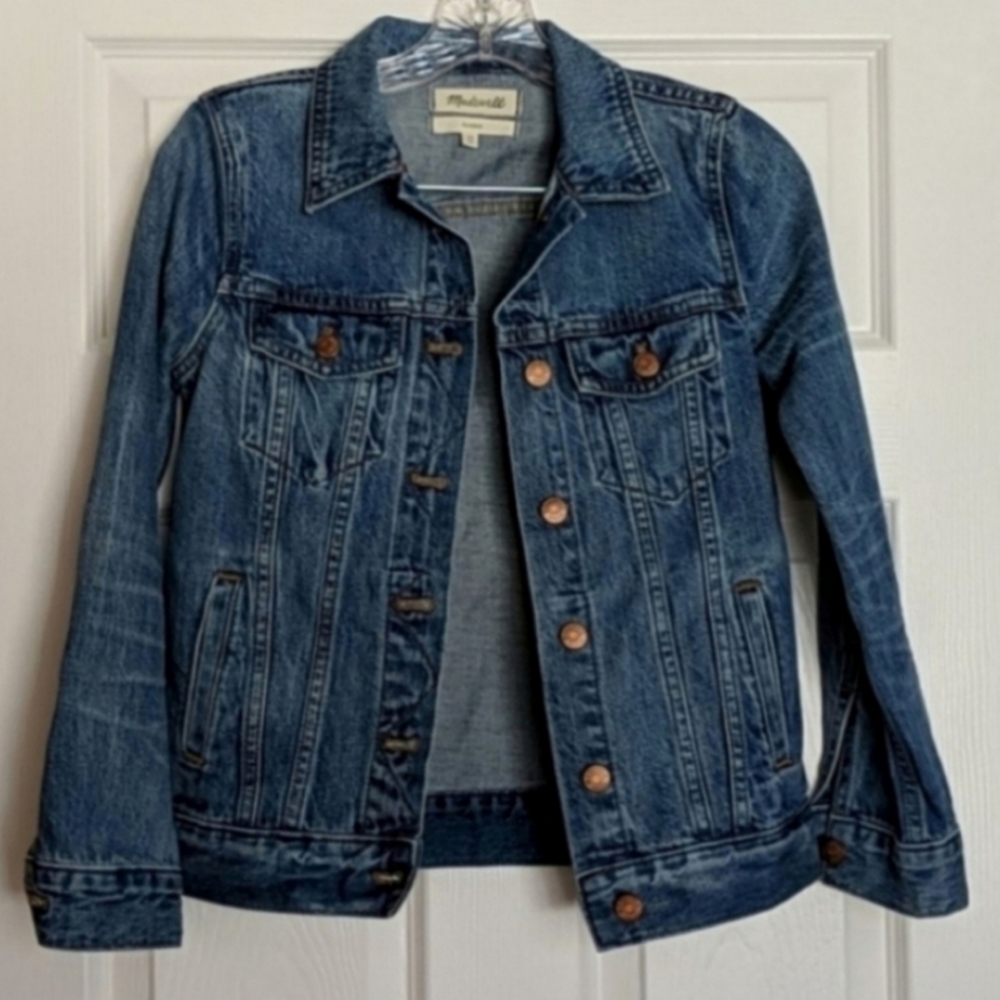 Madewell Medium Wash Denim Jacket XS - Picture 3 of 8
